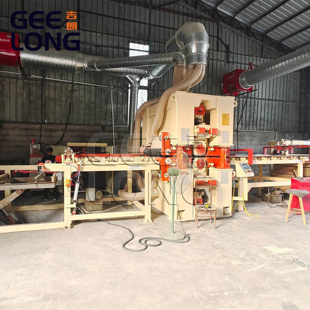 China GEELONG heavy duty double side plywood calibration sanding machine